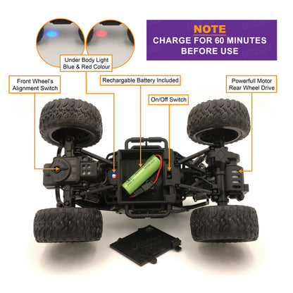 Remote Control Car Climbing Cross Country for Kids with Mist Smoke Effect